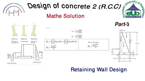 Retaining Wall Determine The Safety Factor Against Overturning And