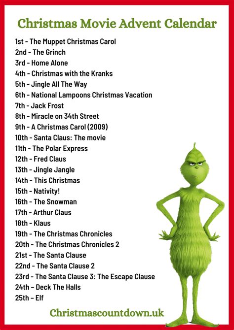 Movie Christmas Calendar Nady Tallou