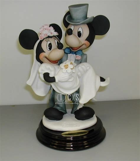 Giuseppe Armani Mickey And Minnie Bride Groom Porcelain Figurines