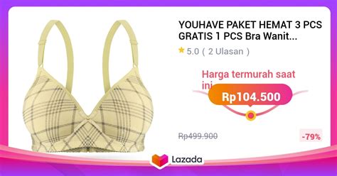 Youhave Paket Hemat Pcs Gratis Pcs Bra Wanita Bra Pakaian Dalam