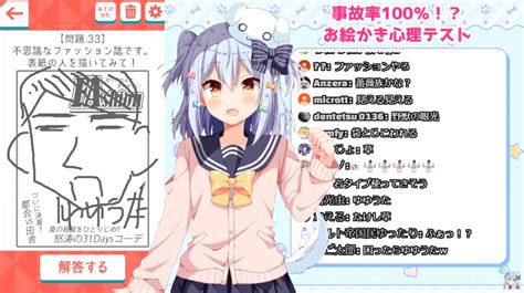 佃煮のりお犬山たまき🐶💙🍡 On Twitter 🐶男の娘vtuber【犬山たまき】🐶 心理テスト放送ありがとう～🐶💙 今回はピッタリ賞