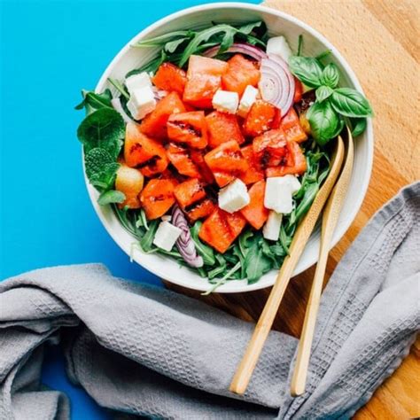 Grilled Watermelon Salad With Feta And Mint Live Eat Learn