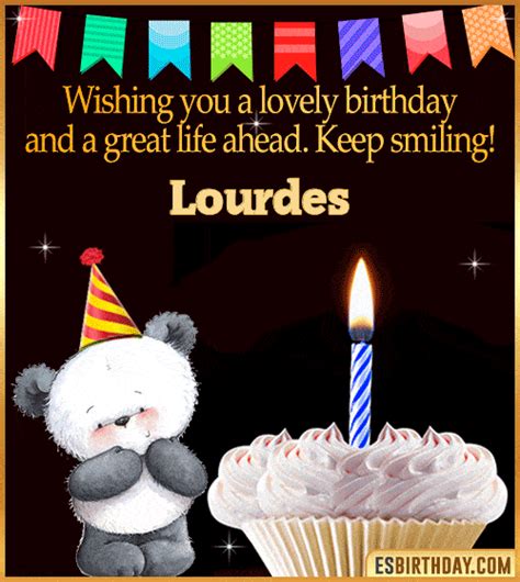 Happy Birthday Lourdes Images Animated Wishes Gifs