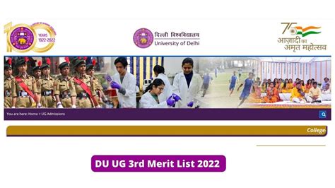 Du Ug 3rd Merit List To Release On 13 Nov Download Ug Csas Round 3