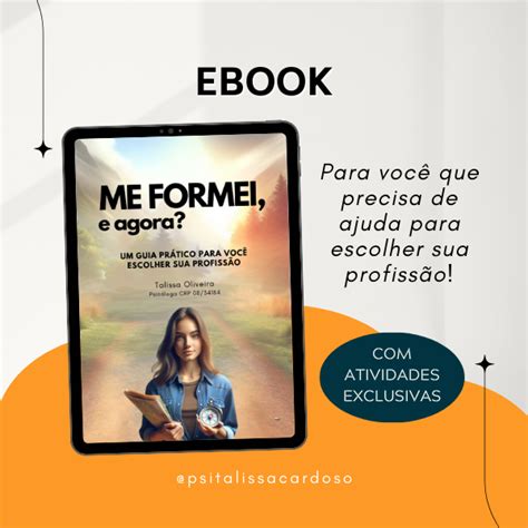 Ebook Me Formei E Agora Aprenda A Escolher Sua Profiss O Talissa