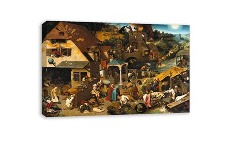 PIETER BRUEGEL The Elder Netherlandish Proverbs Canvas Wall Etsy