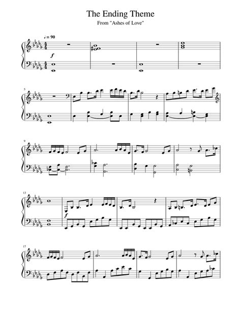 The Ending Theme Sheet Music For Piano Download Free In Pdf Or Midi