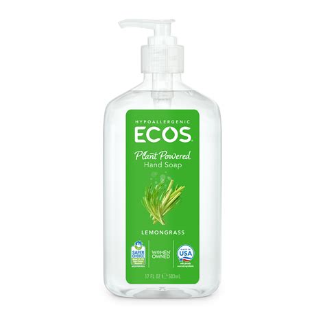 Lemongrass Hand Soap With Hypoallergenic Formula For Hand Washing Ecos