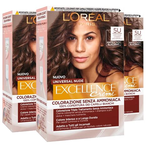 X L Or Al Paris Excellence Cream Permanent Hair Color Universal Nude Light Brown U Triple
