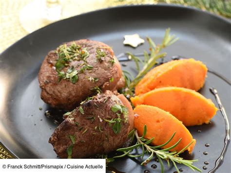 Tournedos de sanglier aux herbes et écrasé de patate douce facile