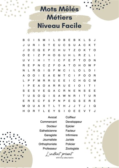 Grilles de Mots Mêlés à Imprimer Niveau Facile Expert