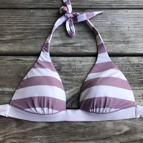 Victoria S Secret Swim Victorias Secret Striped Padded Bikini Top