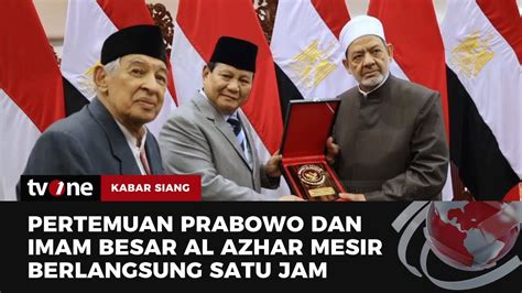 Imam Besar Al Azhar Ucapkan Selamat Ke Prabowo Terpilih Jadi Presiden