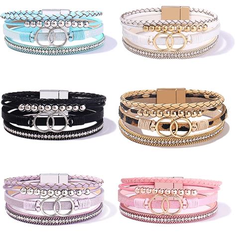 Styles Premium Color Matching Bracelet Multilayer Woven Leather