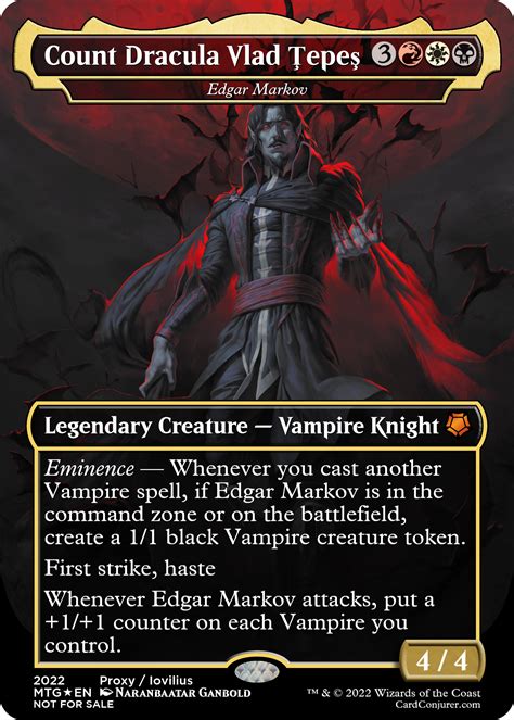 Edgar Markov Custom Art Proxy For A Castlevania Themed Deck R