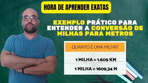 Como Converter Milhas em Metros Exemplo Prático YouTube