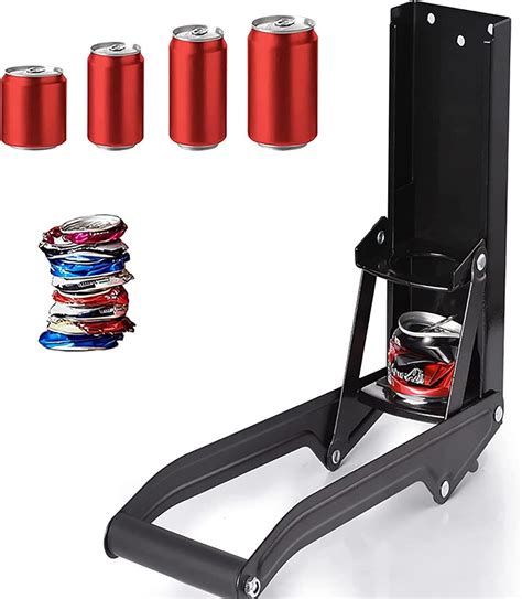 16 Oz Aluminum Can Crusher Bottle Opener Heavy Duty Wall Mounted Cans Compactor Eco