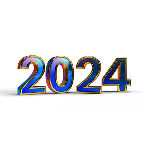 Feliz Ano Novo 2024 Números 3d Dourados Png Feliz Ano Novo 2024 Ouro