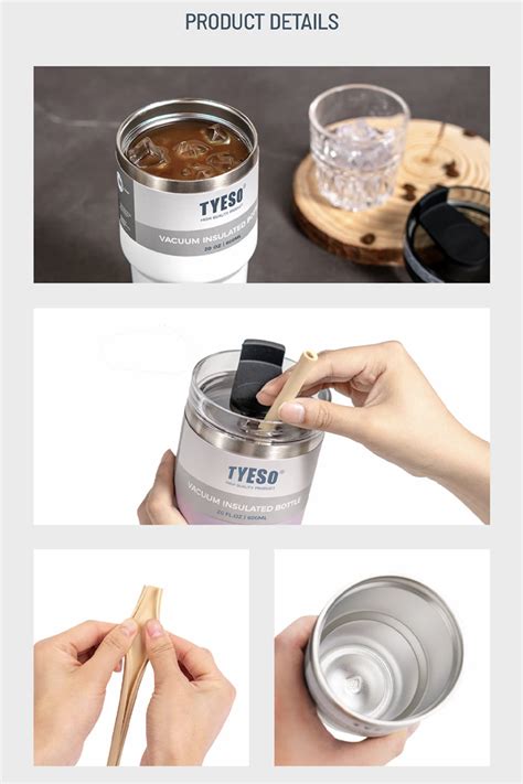 Tyeso Keep Cold And Hot Vacuum Insulated Tumbler With Straw Ml Ml Ts C Ts C