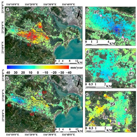 Average Deformation Velocity Maps In The Vertical Direction Acquired