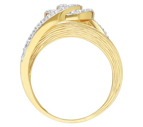 Ariva Silver K Gold Clad Diamonique Duchess Ring Qvc