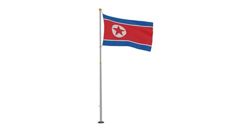 3D Model Pole Flag North Korea TurboSquid 2205872