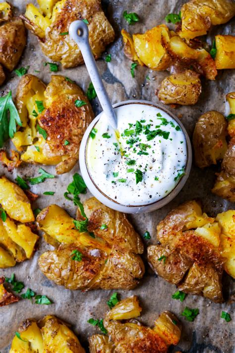 Smashed Potatoes Oder Einfach Quetschkartoffeln