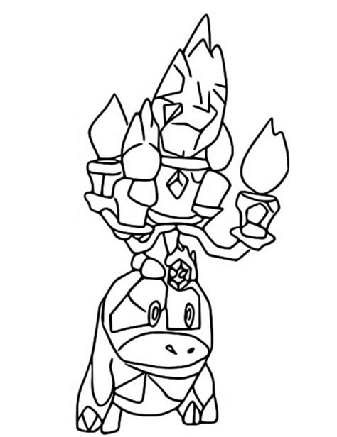 Coloriage Pokémon Téracristallisation Chochodile 4