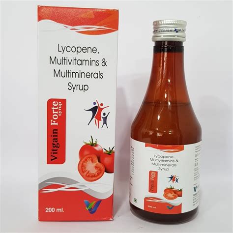 Lycopene Multivitamins And Multiminerals Syrup Packaging Type Bottle Packaging Size 200 Ml At