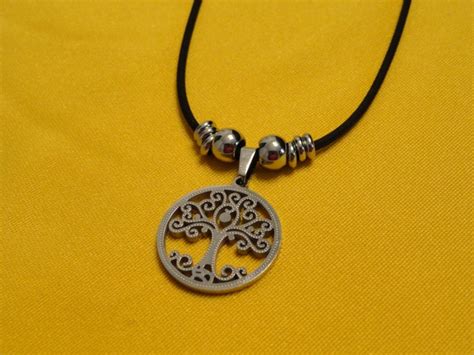 Stainless Steel Tree Of Life Necklace Etsy