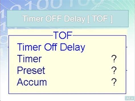 LD 15 Off Delay Timer TOF Allen Bradley Easy PLC Programming