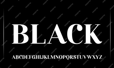 Premium Vector A Black And White Font With The Letters Black And White