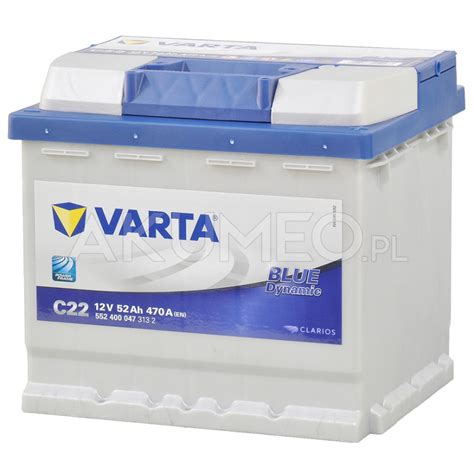 Akumulator Varta Blue Dynamic C22 12V 52Ah 470A 552 400 047 Prawy