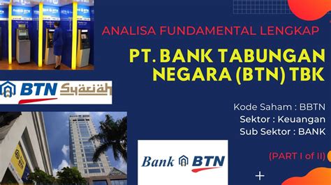 Analisa Fundamental Lengkap Pt Bank Tabungan Negara Btn Tbk Kode