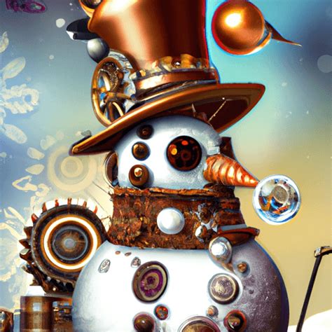 Bonhomme De Neige Steampunk Futuriste D Extr Mement D Taill