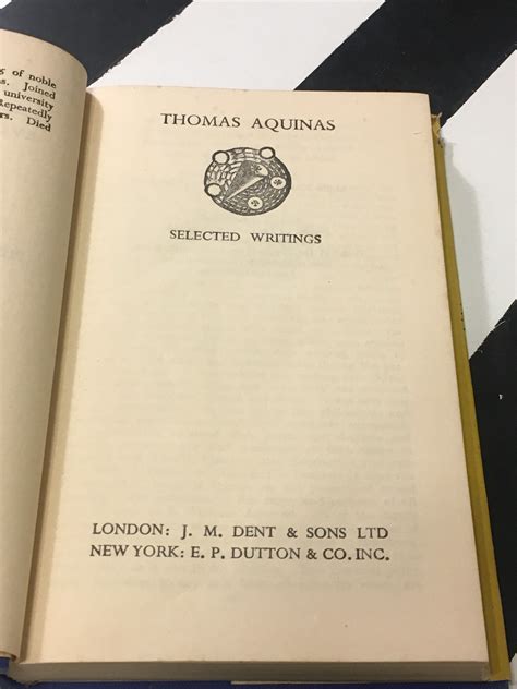 Thomas Aquinas Selected Writings Selected And Edited By The Rev Father