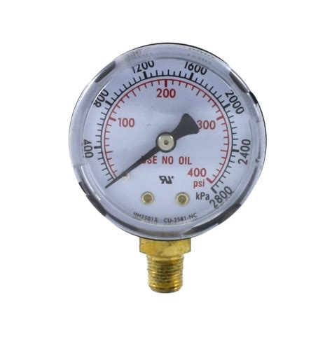 High Pressure Gauge for Propane Regulator 0-400 psi - 2 inches for LDP ...