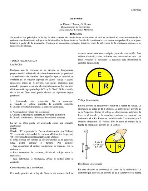 Ley De Ohm Informe Warning TT Undefined Function 32 07 10 Ley De