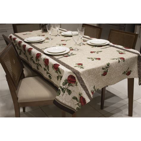 Toalha de Mesa Linhão Rústico 6 Lugares 2 00x1 45 Várias Estampas