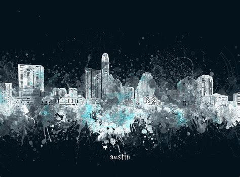 Austin Skyline Artistic V Digital Art By Bekim M Fine Art America