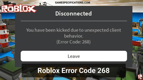 Roblox Error Code 268 Archives Game Specifications