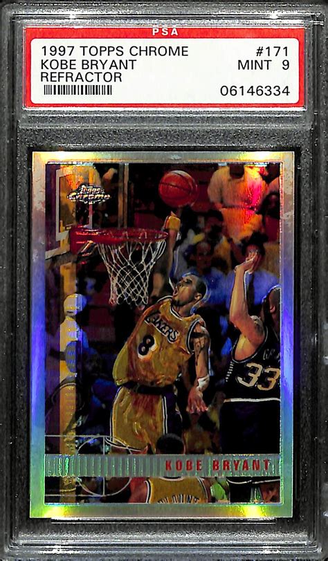 Lot Detail 1997 98 Topps Chrome Kobe Bryant Refractor Card 2nd Year