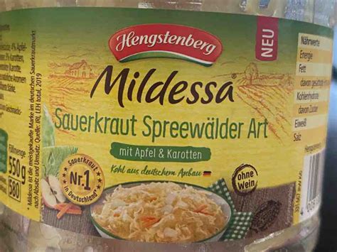 Hengstenberg Sauerkraut Spreewälder Art Mit Apfel Und Karotten