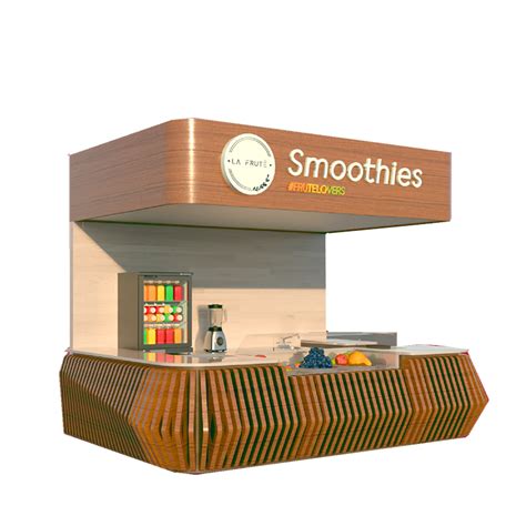 4x3m Smoothies Kiosk Design Shopping Mall Juice Bar To USA