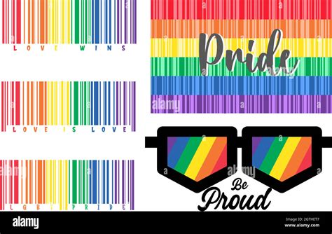 Lgbt Barcode Pride Flag And Lgbq Glass Stock Vector Image And Art Alamy