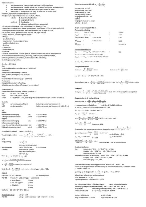 Formuleblad Bk4042 Technologie 4B Constructies En Klimaatontwerp