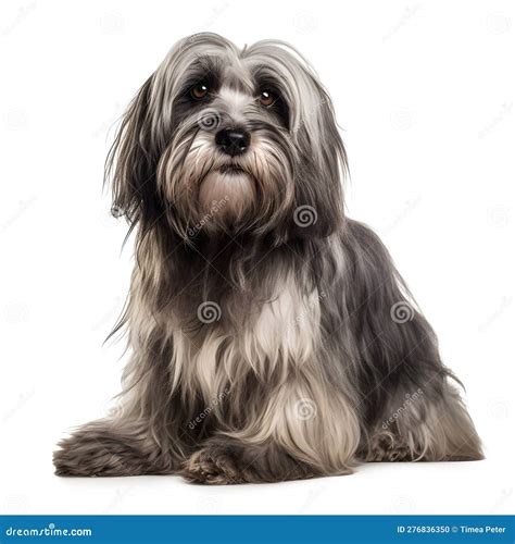 Lowchen Breed Dog Isolated On White Background Stock Photo Image Of