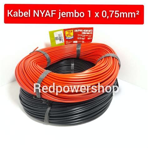 Jual Kabel 1 X 0 75mm NYAF Serabut Tunggal Jembo Harga Per Meter Eceran