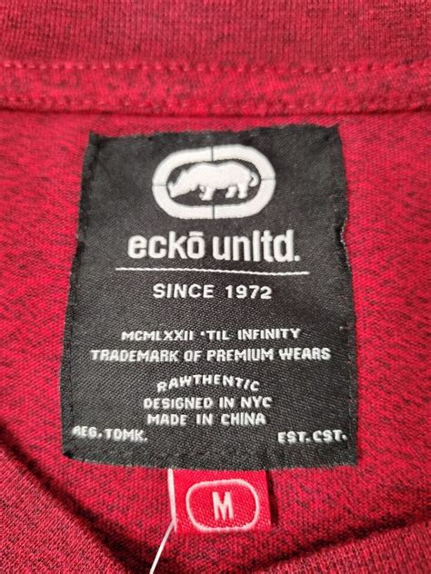 Ecko Unltd Men S Medium V Neck Red T Shirt Ecko Unlimited Raw Uncut