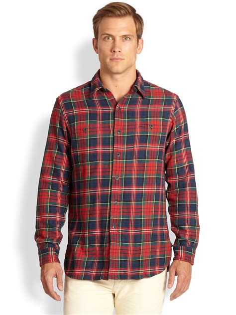 Lyst Polo Ralph Lauren Plaid Cotton Twill Workshirt For Men